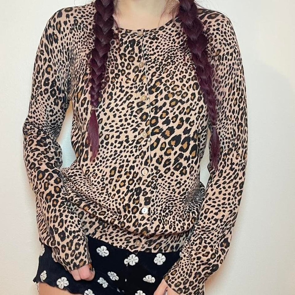 Soft Leopard Print Cardigan